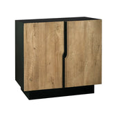 Iconic Designer Light Oak 2 Door Drinks Cabinet - Pendle Village Furniture